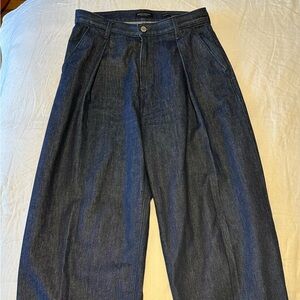 Banana Republic Women's high-rise relaxed wide leg dark wash Jeans 👖